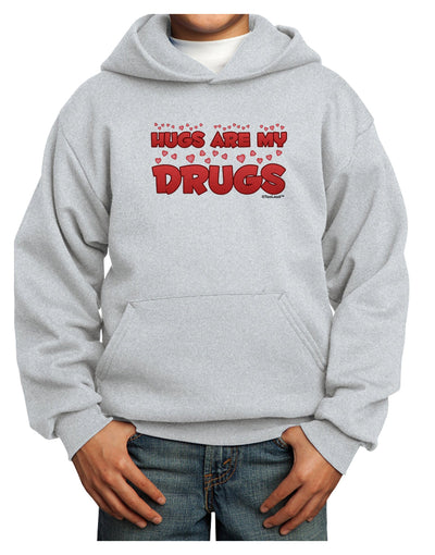 Hugs Are My Drugs Youth Hoodie Pullover Sweatshirt-Youth Hoodie-TooLoud-Ash-XS-Davson Sales