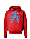 Human Blue Skeleton Bones Ribcage Dark Hoodie Sweatshirt-Hoodie-TooLoud-Red-Small-Davson Sales