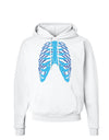 Human Blue Skeleton Bones Ribcage Hoodie Sweatshirt-Hoodie-TooLoud-White-Small-Davson Sales