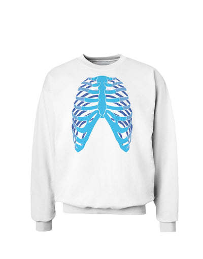 Human Blue Skeleton Bones Ribcage Sweatshirt-Sweatshirts-TooLoud-White-Small-Davson Sales