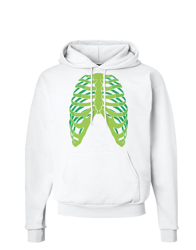 Human Green Skeleton Bones Ribcage Hoodie Sweatshirt-Hoodie-TooLoud-White-Small-Davson Sales