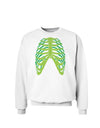 Human Green Skeleton Bones Ribcage Sweatshirt-Sweatshirts-TooLoud-White-Small-Davson Sales