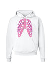 Human Pink Skeleton Bones Ribcage Hoodie Sweatshirt-Hoodie-TooLoud-White-Small-Davson Sales