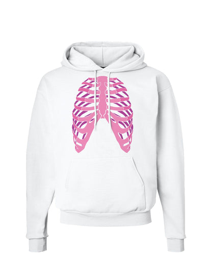 Human Pink Skeleton Bones Ribcage Hoodie Sweatshirt-Hoodie-TooLoud-White-Small-Davson Sales