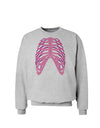 Human Pink Skeleton Bones Ribcage Sweatshirt-Sweatshirts-TooLoud-AshGray-Small-Davson Sales