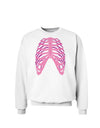 Human Pink Skeleton Bones Ribcage Sweatshirt-Sweatshirts-TooLoud-White-Small-Davson Sales