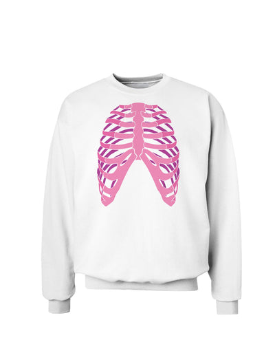 Human Pink Skeleton Bones Ribcage Sweatshirt-Sweatshirts-TooLoud-White-Small-Davson Sales