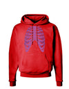 Human Purple Skeleton Bones Ribcage Dark Hoodie Sweatshirt-Hoodie-TooLoud-Red-Small-Davson Sales