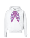 Human Purple Skeleton Bones Ribcage Hoodie Sweatshirt-Hoodie-TooLoud-White-Small-Davson Sales