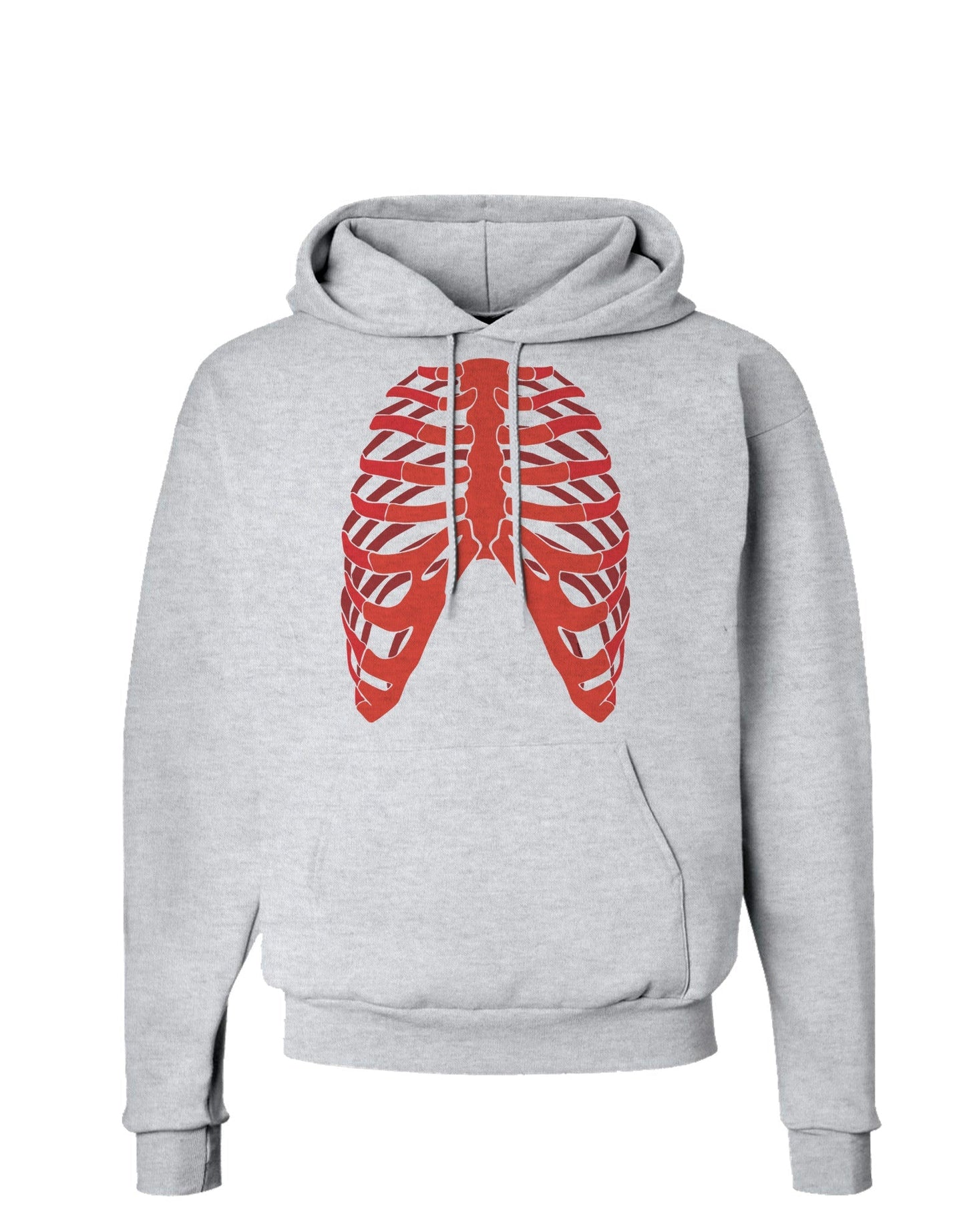 Human Red Skeleton Bones Ribcage Hoodie Sweatshirt-Hoodie-TooLoud-AshGray-Small-Davson Sales