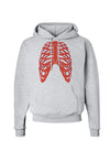 Human Red Skeleton Bones Ribcage Hoodie Sweatshirt-Hoodie-TooLoud-AshGray-Small-Davson Sales