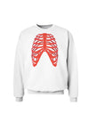 Human Red Skeleton Bones Ribcage Sweatshirt-Sweatshirts-TooLoud-White-Small-Davson Sales