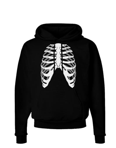 Human Skeleton Bones Ribcage Inverted Dark Hoodie Sweatshirt-Hoodie-TooLoud-Black-Small-Davson Sales