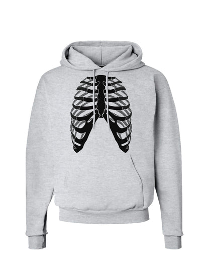 Human Skeleton Bones Ribcage Inverted Hoodie Sweatshirt-Hoodie-TooLoud-AshGray-Small-Davson Sales