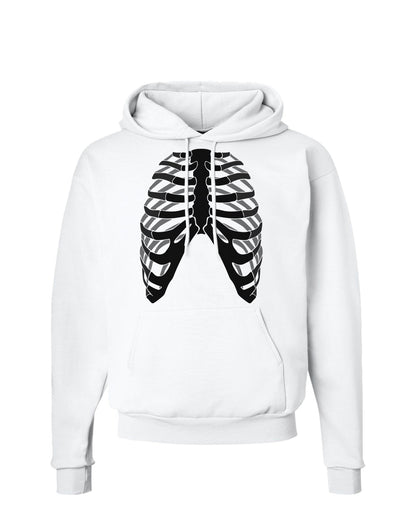 Human Skeleton Bones Ribcage Inverted Hoodie Sweatshirt-Hoodie-TooLoud-White-Small-Davson Sales