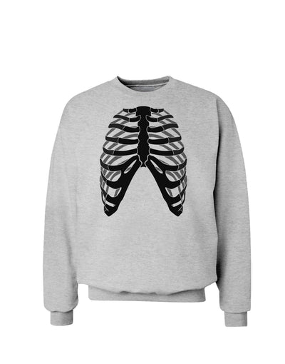 Human Skeleton Bones Ribcage Inverted Sweatshirt-Sweatshirts-TooLoud-AshGray-Small-Davson Sales