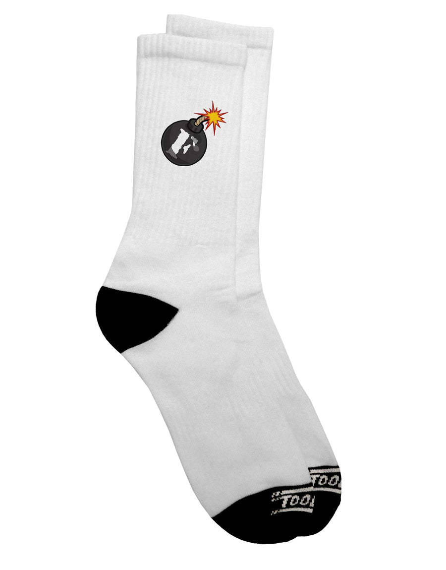 Humorous Adult Crew Socks with F-Bomb Design - TooLoud-Socks-TooLoud-White-Ladies-4-6-Davson Sales