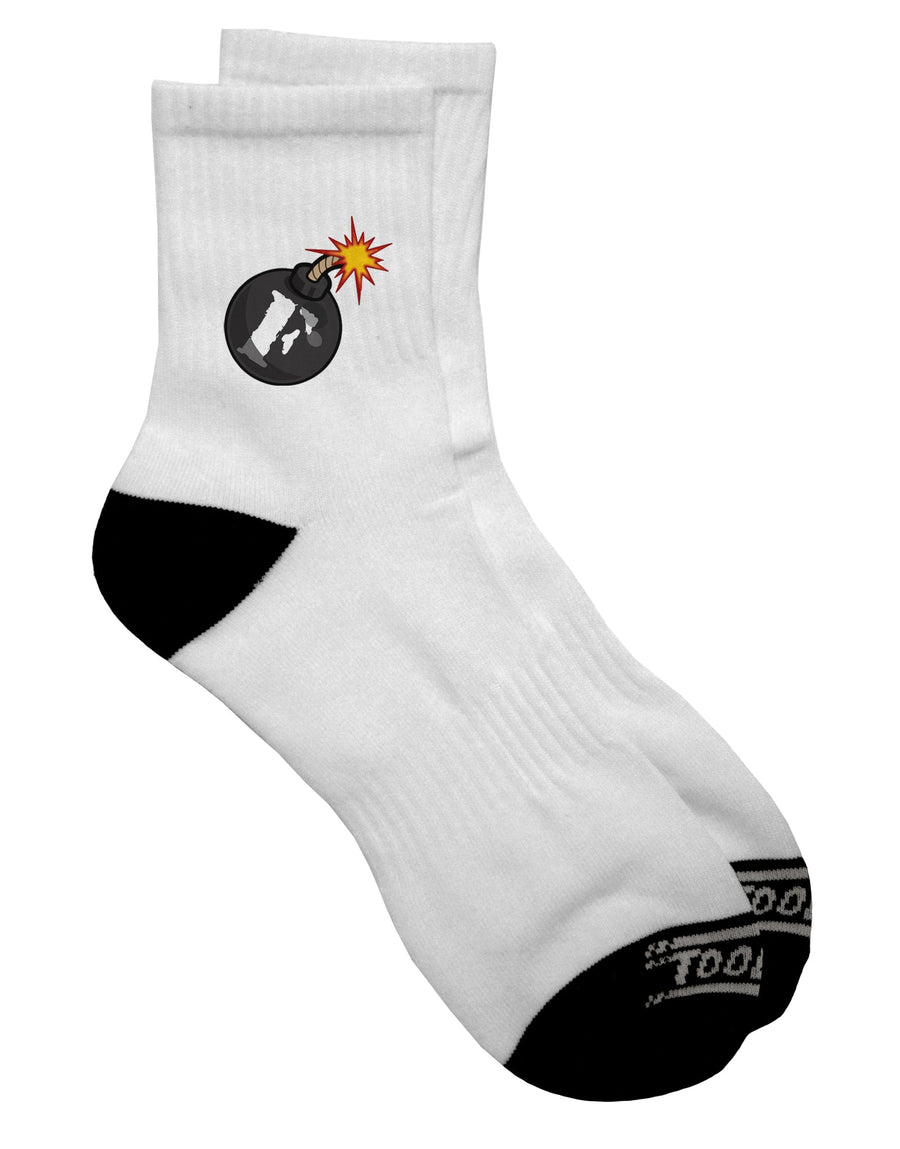 Humorous Adult Short Socks with F-Bomb Design - TooLoud-Socks-TooLoud-White-Ladies-4-6-Davson Sales