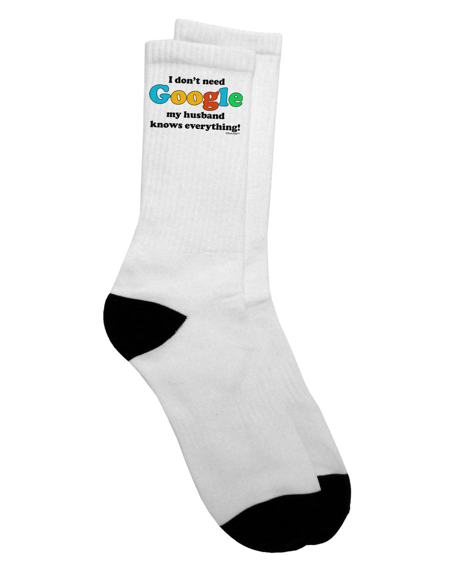 Husband Adult Crew Socks - A Must-Have Ecommerce Collection for Those Who Don't Rely on Google - TooLoud-Socks-TooLoud-White-Ladies-4-6-Davson Sales