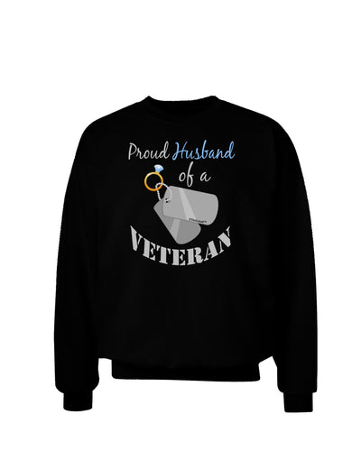 Husband of Veteran Adult Dark Sweatshirt-Sweatshirts-TooLoud-Black-Small-Davson Sales