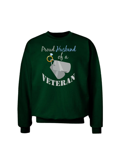 Husband of Veteran Adult Dark Sweatshirt-Sweatshirts-TooLoud-Deep-Forest-Green-Small-Davson Sales