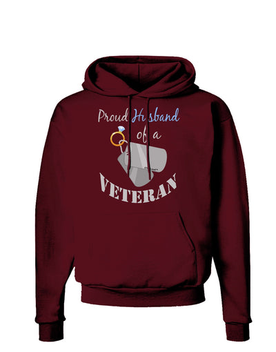 Husband of Veteran Dark Hoodie Sweatshirt-Hoodie-TooLoud-Maroon-Small-Davson Sales