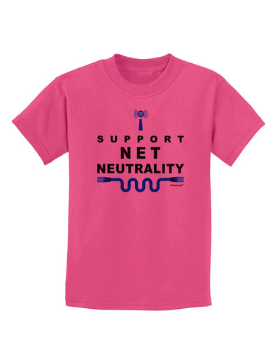 i Support Net Neutrality Childrens T-Shirt-Childrens T-Shirt-TooLoud-Sangria-X-Small-Davson Sales