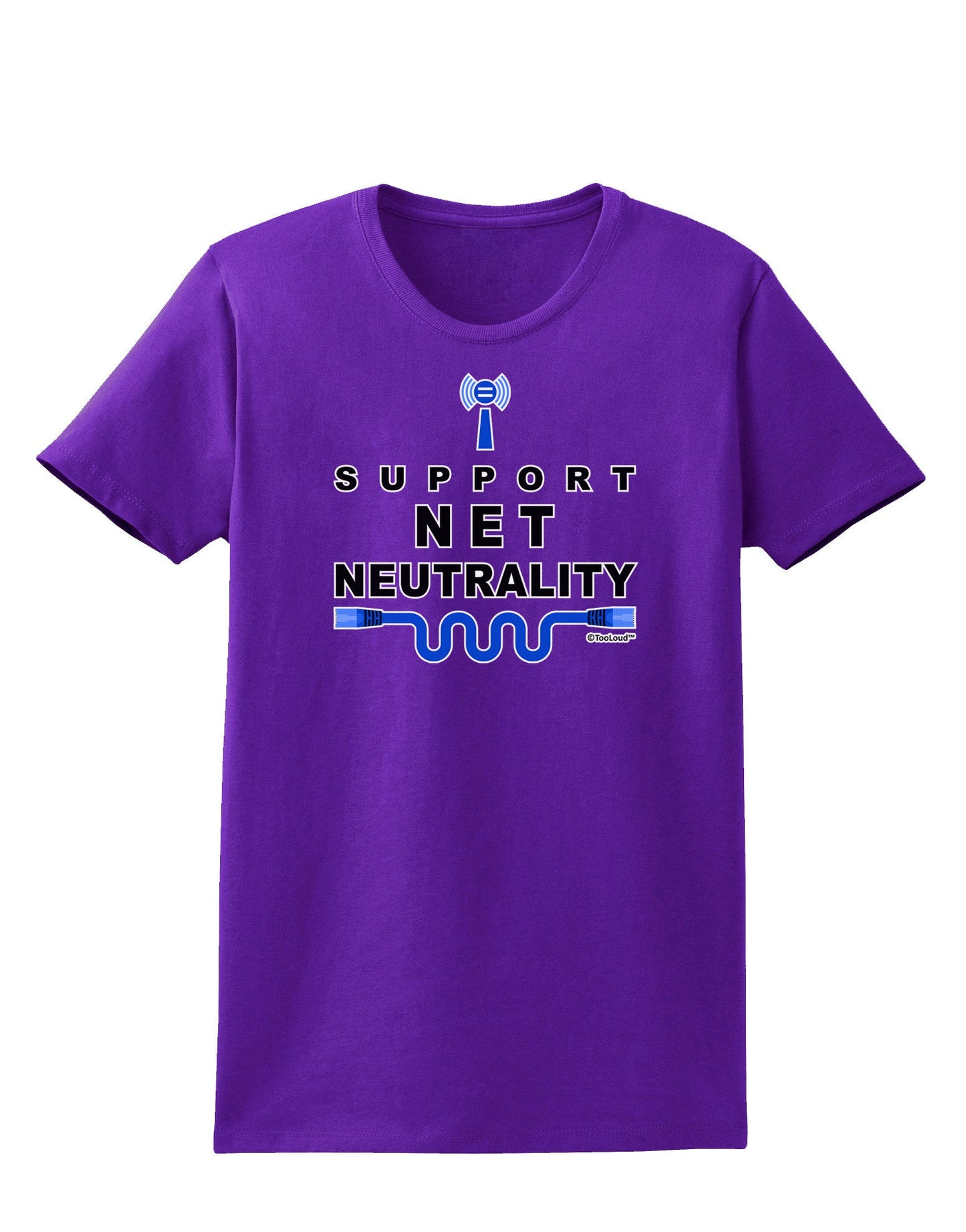 i Support Net Neutrality Womens Dark T-Shirt-TooLoud-Purple-X-Small-Davson Sales