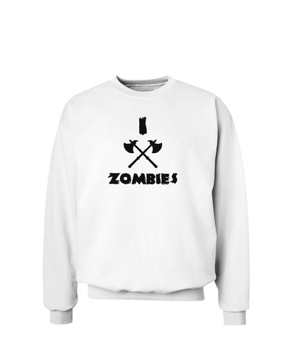 I Axe Zombies - Funny Apocalypse Sweatshirt-Sweatshirts-TooLoud-White-Small-Davson Sales