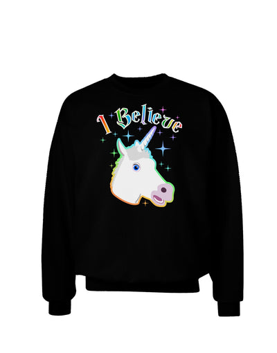 I Believe in Unicorns Adult Dark Sweatshirt-Sweatshirts-TooLoud-Black-Small-Davson Sales