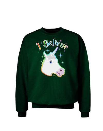 I Believe in Unicorns Adult Dark Sweatshirt-Sweatshirts-TooLoud-Deep-Forest-Green-Small-Davson Sales