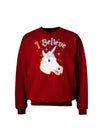 I Believe in Unicorns Adult Dark Sweatshirt-Sweatshirts-TooLoud-Deep-Red-Small-Davson Sales