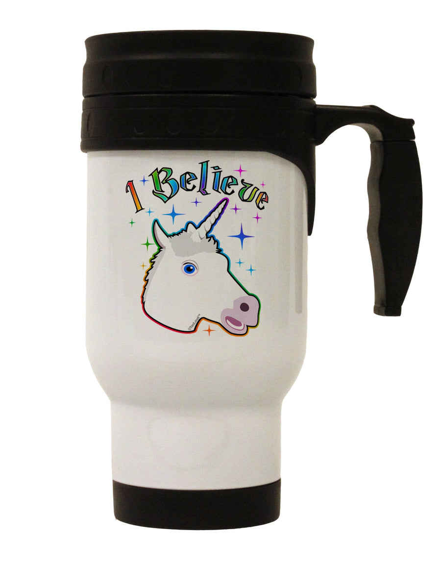 I Believe in Unicorns Stainless Steel 14oz Travel Mug-Travel Mugs-TooLoud-White-Davson Sales