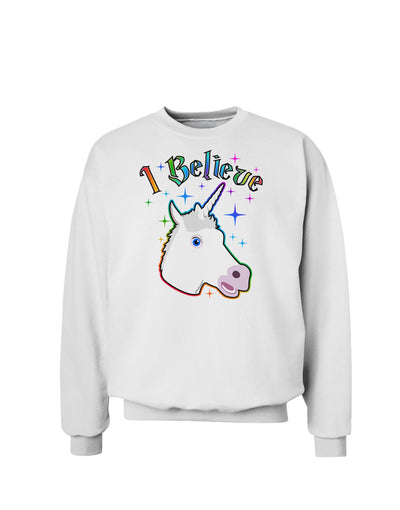 I Believe in Unicorns Sweatshirt-Sweatshirts-TooLoud-White-Small-Davson Sales