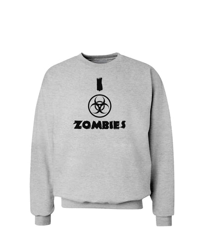 I Biohazard Zombies - Apocalypse Sweatshirt-Sweatshirts-TooLoud-AshGray-Small-Davson Sales