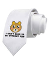 I Can't Bear To Be Without You - Cute Bear Printed White Necktie by TooLoud