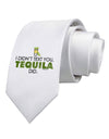 I Didn't Text You - Tequila Printed White Necktie