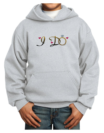 I Do - Bride Youth Hoodie Pullover Sweatshirt-Youth Hoodie-TooLoud-Ash-XS-Davson Sales