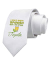 I Do Speak Tequila Printed White Necktie