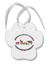 I Don't Eat My Friends Paw Print Shaped Ornament-Ornament-TooLoud-White-Davson Sales