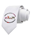 I Don't Eat My Friends Printed White Necktie