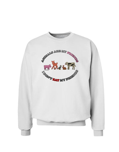 I Don't Eat My Friends Sweatshirt-Sweatshirts-TooLoud-White-Small-Davson Sales