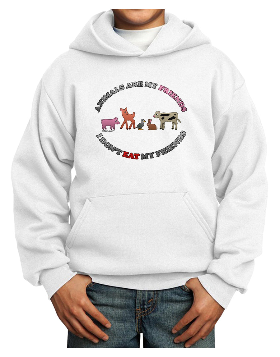 I Don't Eat My Friends Youth Hoodie Pullover Sweatshirt-Youth Hoodie-TooLoud-White-XS-Davson Sales