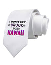 I Don't Get Drunk - Kawaii Printed White Necktie