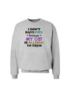 I Don't Have Kids - Cat Sweatshirt-Sweatshirts-TooLoud-AshGray-Small-Davson Sales