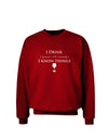 I Drink and I Know Things funny Adult Dark Sweatshirt by TooLoud-Sweatshirts-TooLoud-Deep-Red-Small-Davson Sales