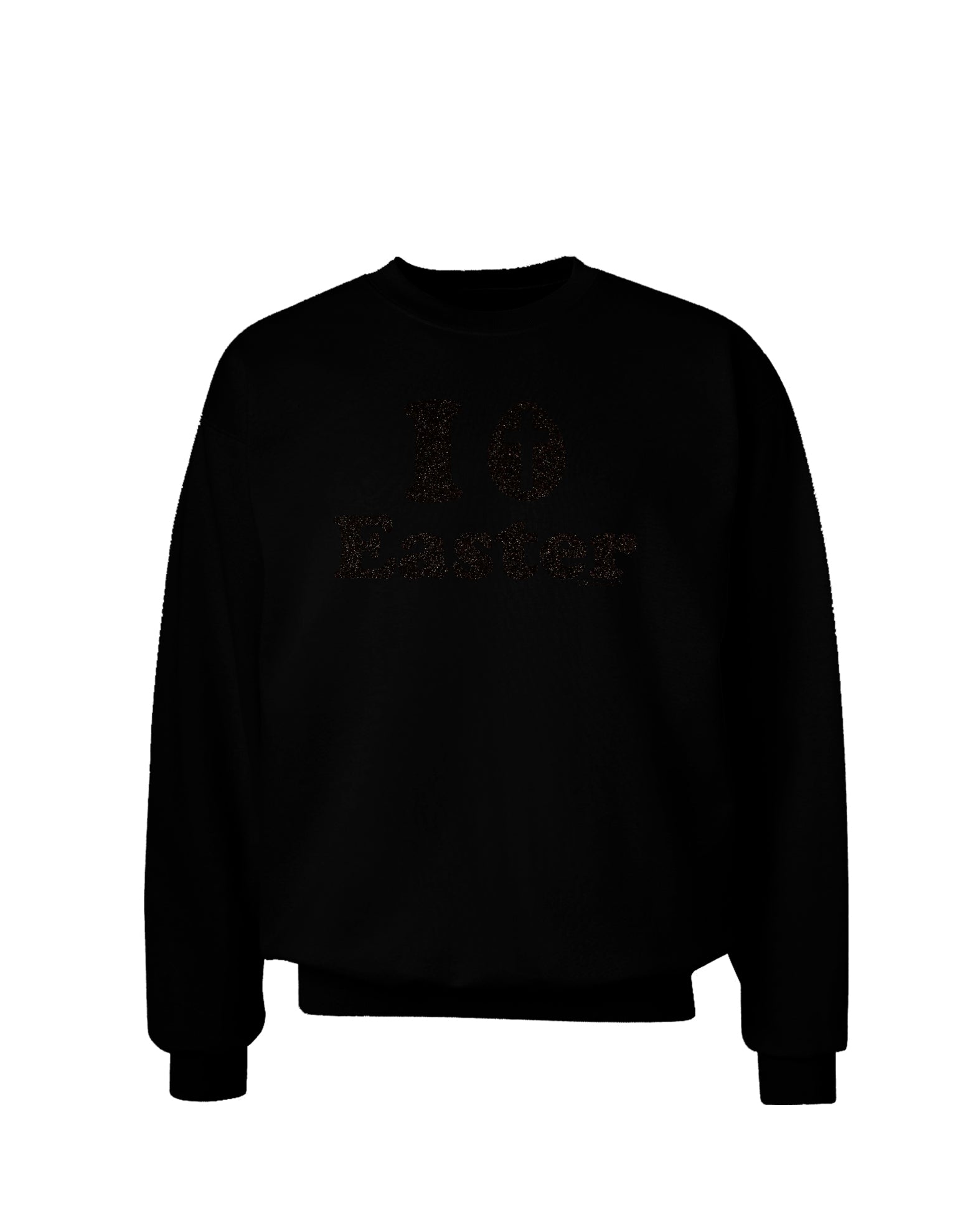 I Egg Cross Easter -Black Glitter Adult Dark Sweatshirt by TooLoud-Sweatshirts-TooLoud-Black-Small-Davson Sales