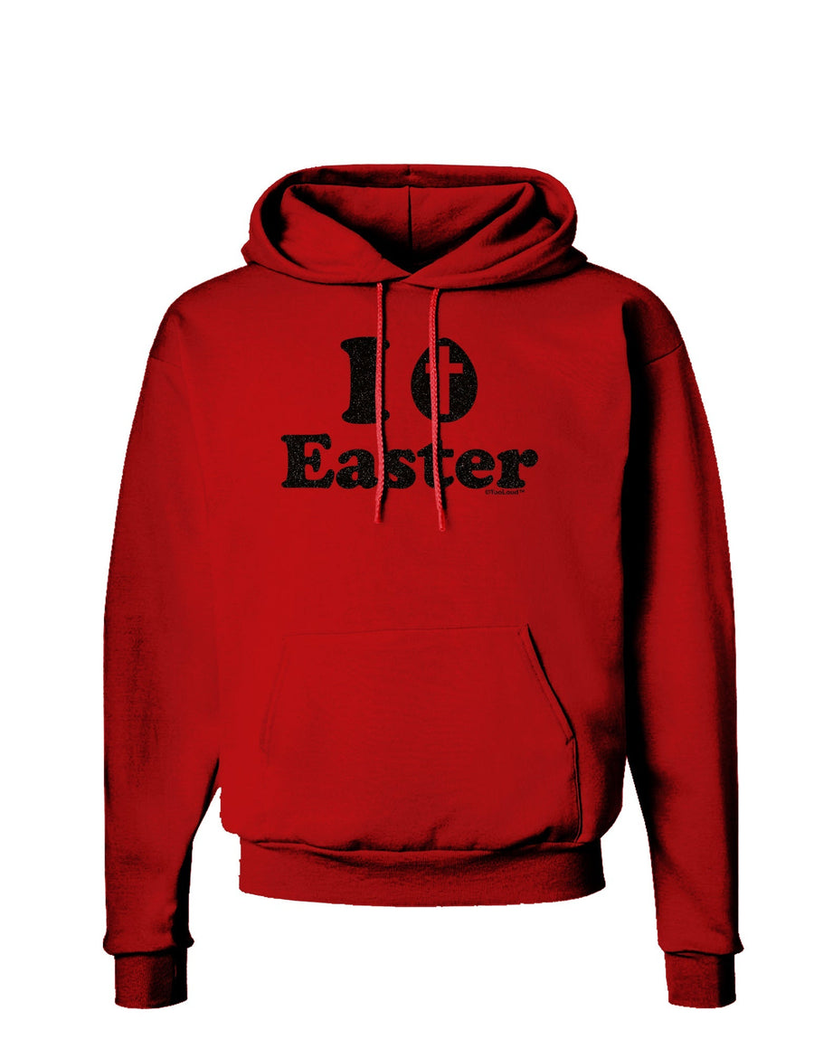 I Egg Cross Easter -Black Glitter Dark Hoodie Sweatshirt by TooLoud-Hoodie-TooLoud-Black-Small-Davson Sales