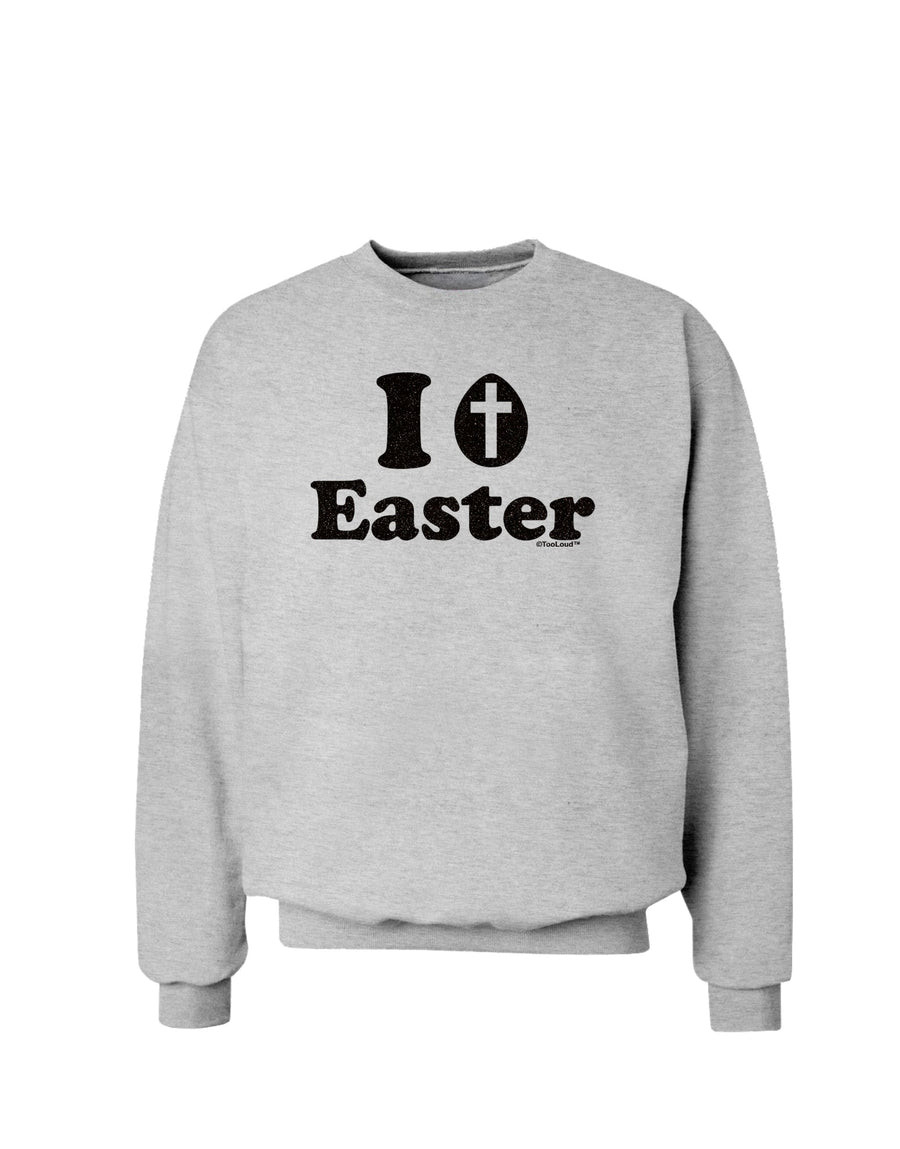 I Egg Cross Easter -Black Glitter Sweatshirt by TooLoud-Sweatshirts-TooLoud-White-Small-Davson Sales