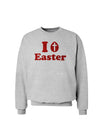 I Egg Cross Easter - Red Glitter Sweatshirt by TooLoud